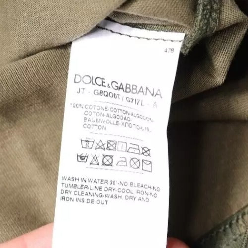 Dolce & Gabbana Multicolor Camouflage Cotton Crew Neck Men's T-shirt