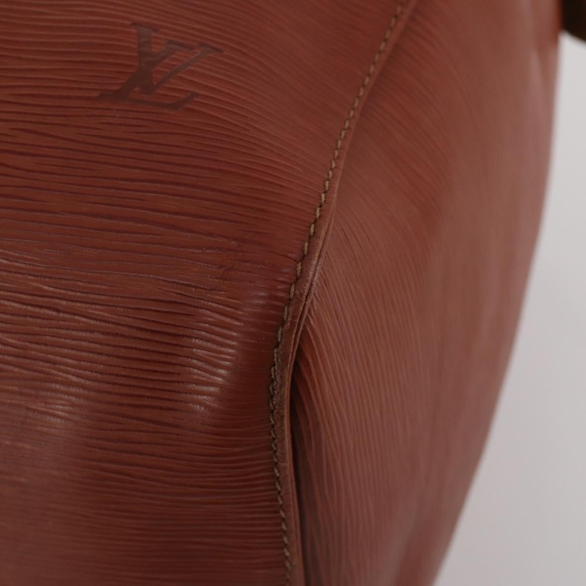 Louis Vuitton Keepall Bag Epi Leather Brown Leather Travel Bag Bag (Pre-Owned)