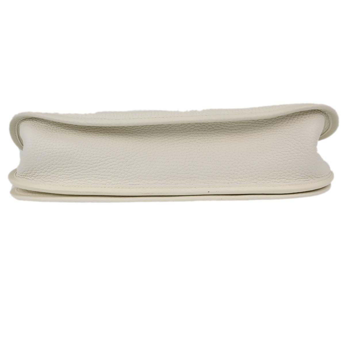 Hermes Evelyne Bag Gen Iii Clemence White Calfskin Shoulder Bag Bag (Pre-Owned)