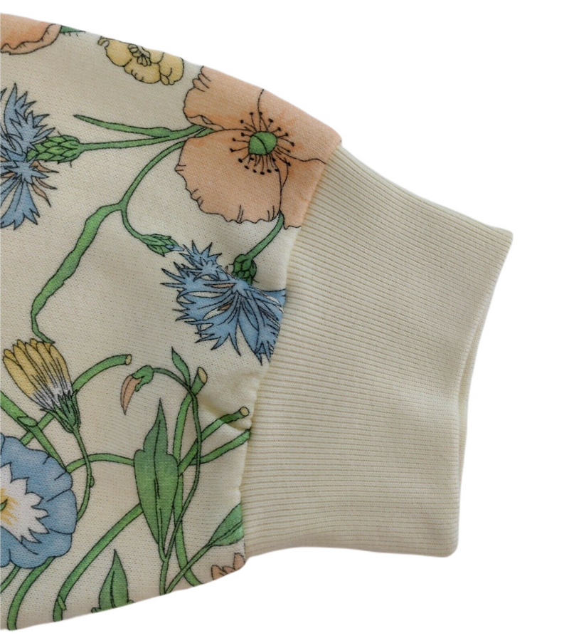 Gucci Girls Beige Floral Cotton Embroidered Sweatshirt 10 Women XS