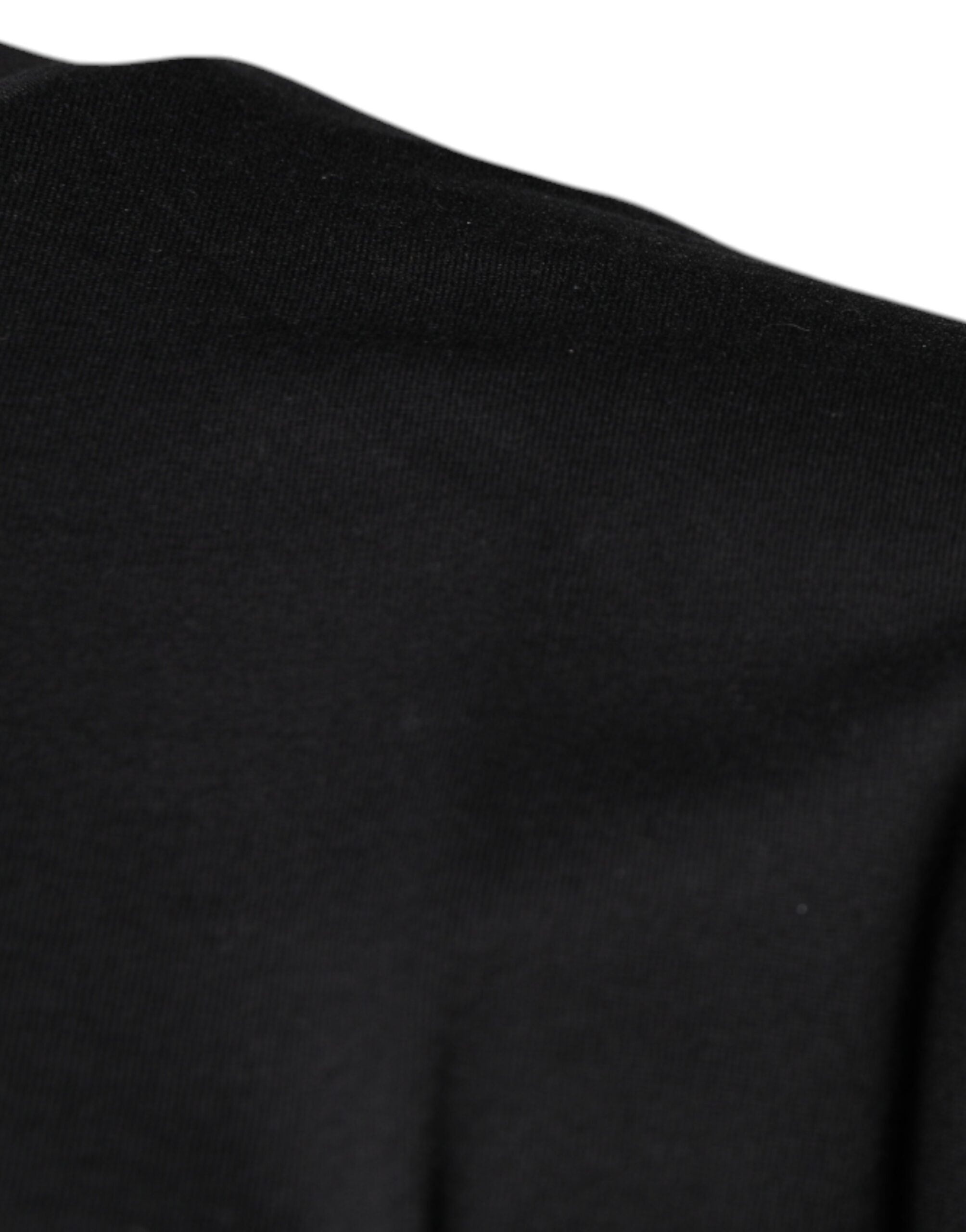 Dolce & Gabbana Black DG Logo Print Cotton Crew Neck Men's T-shirt