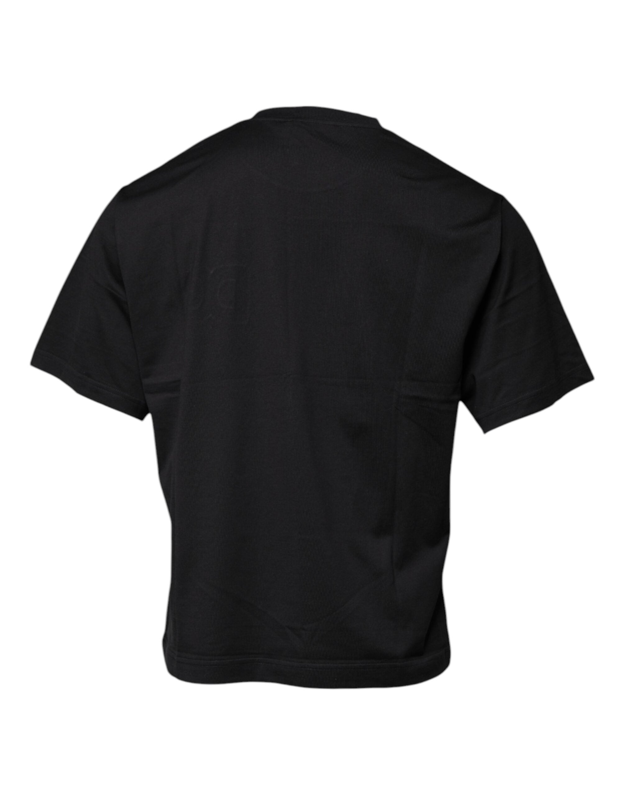 Dolce & Gabbana Black DG Logo Print Cotton Crew Neck Men's T-shirt