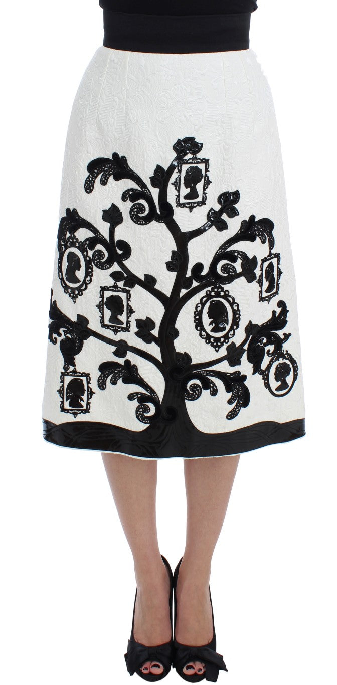 Dolce & Gabbana Elegant Floral Brocade High-Waist Women's Skirt