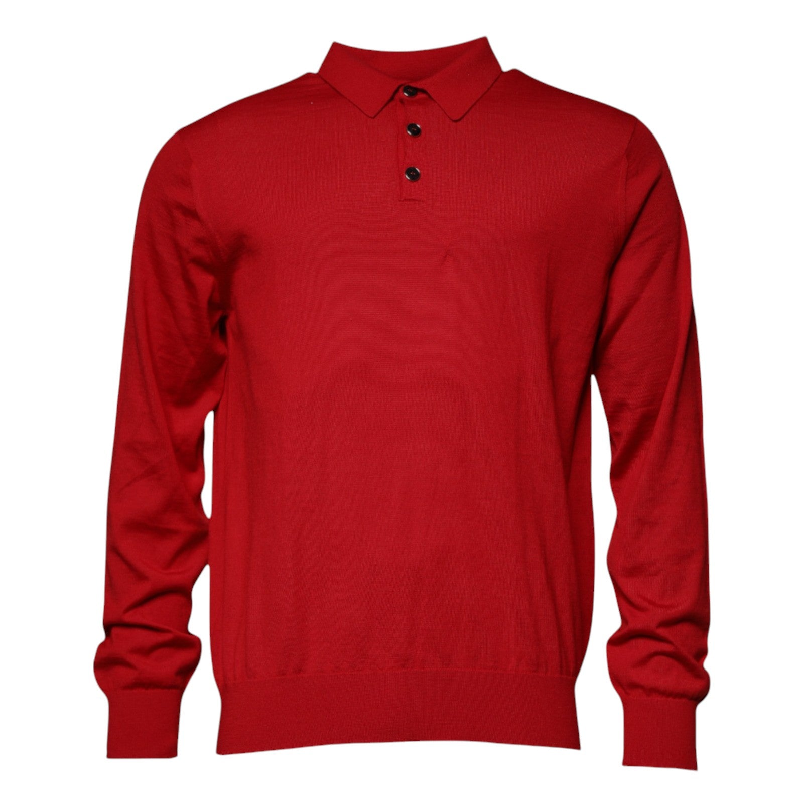 Dolce & Gabbana Red Cashmere Collared Pullover Men's Sweater (Pre-Owned)
