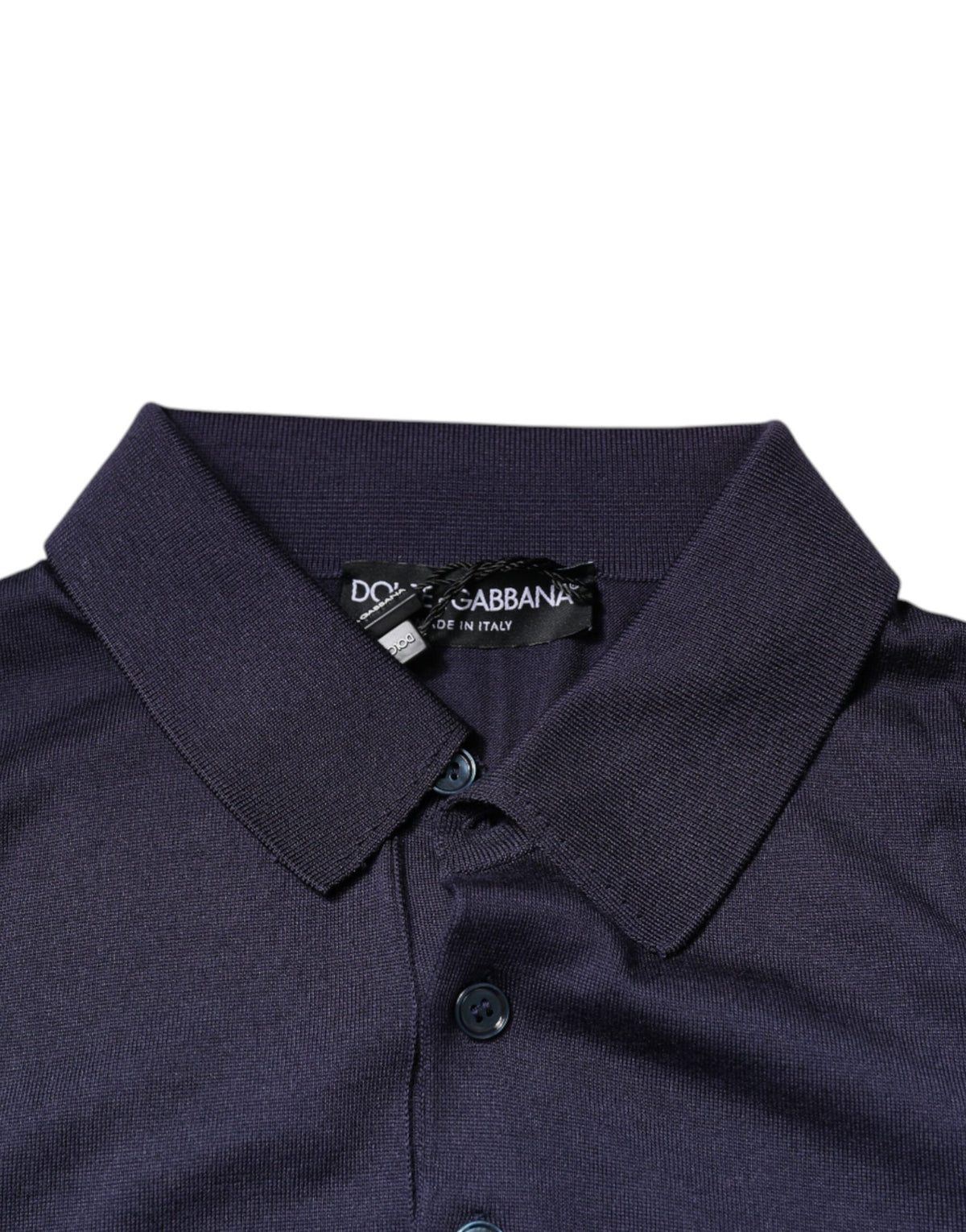 Dolce & Gabbana Blue Silk Collared Short Sleeves Polo Men's T-shirt (Pre-Owned)
