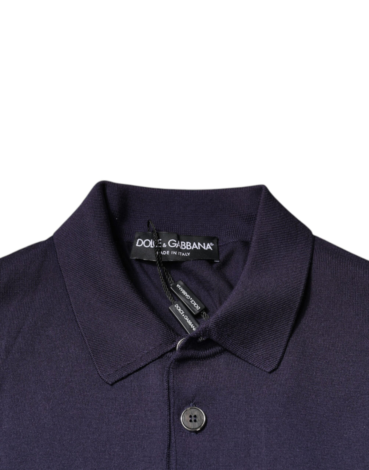Dolce & Gabbana Blue Silk Collared Short Sleeves Polo Men's T-shirt (Pre-Owned)