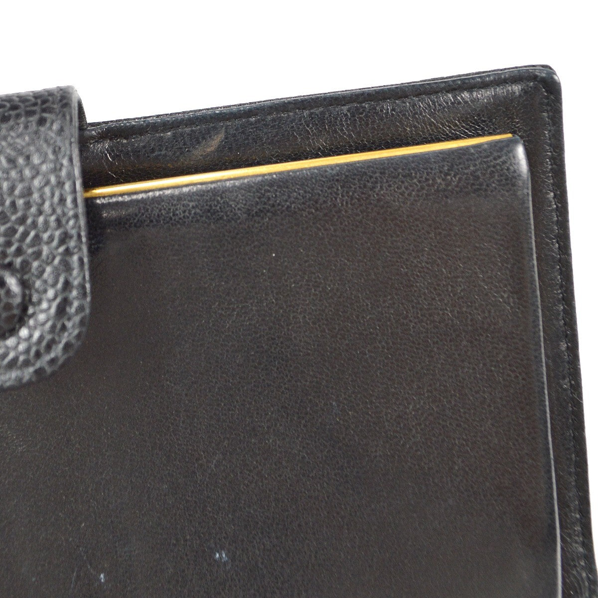 Chanel Timeless Cc French Caviar Black Leather Wallets Accessory (Pre-Owned)