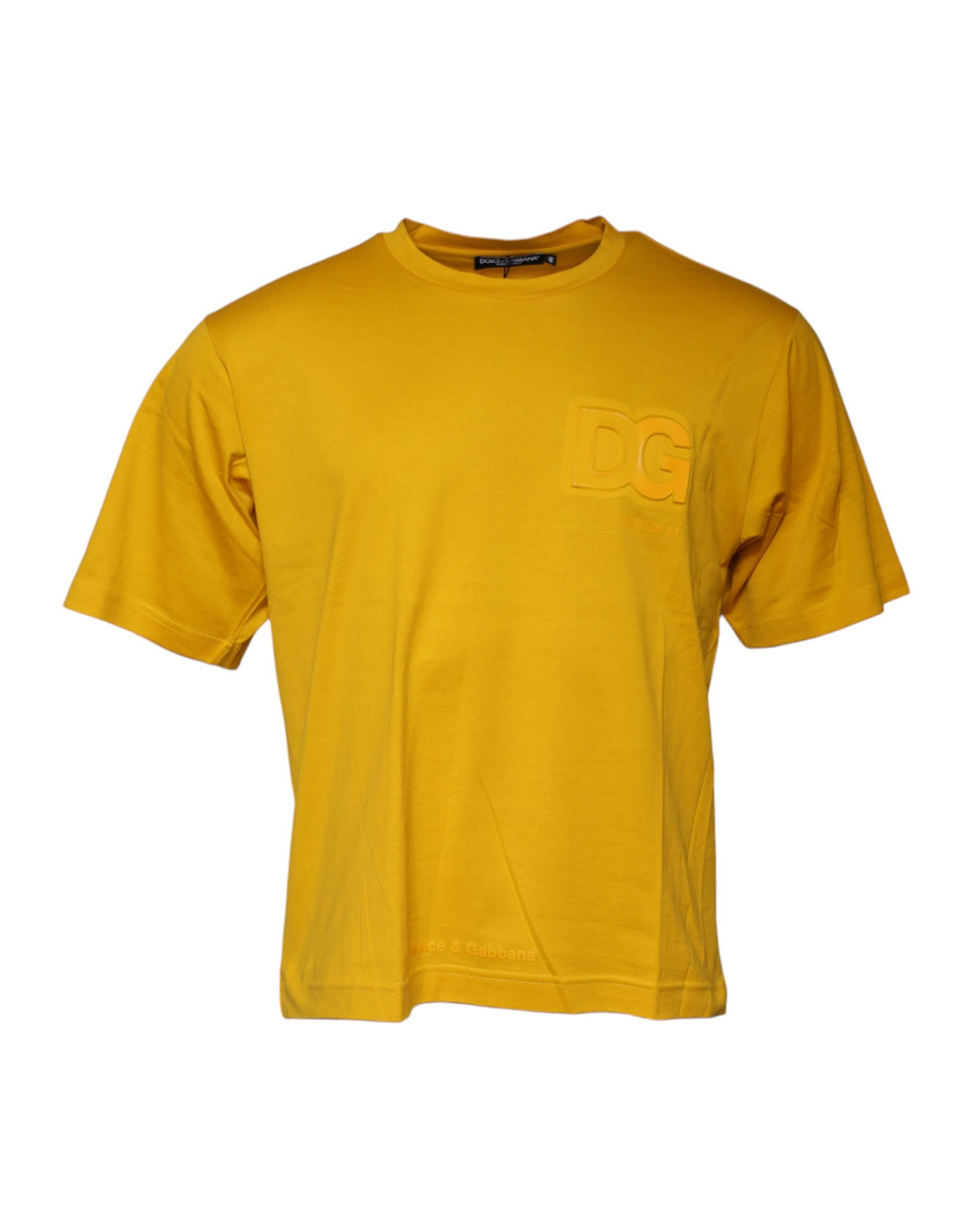 Dolce & Gabbana Dark Yellow Logo Crew Neck Short Sleeves Men's T-shirt