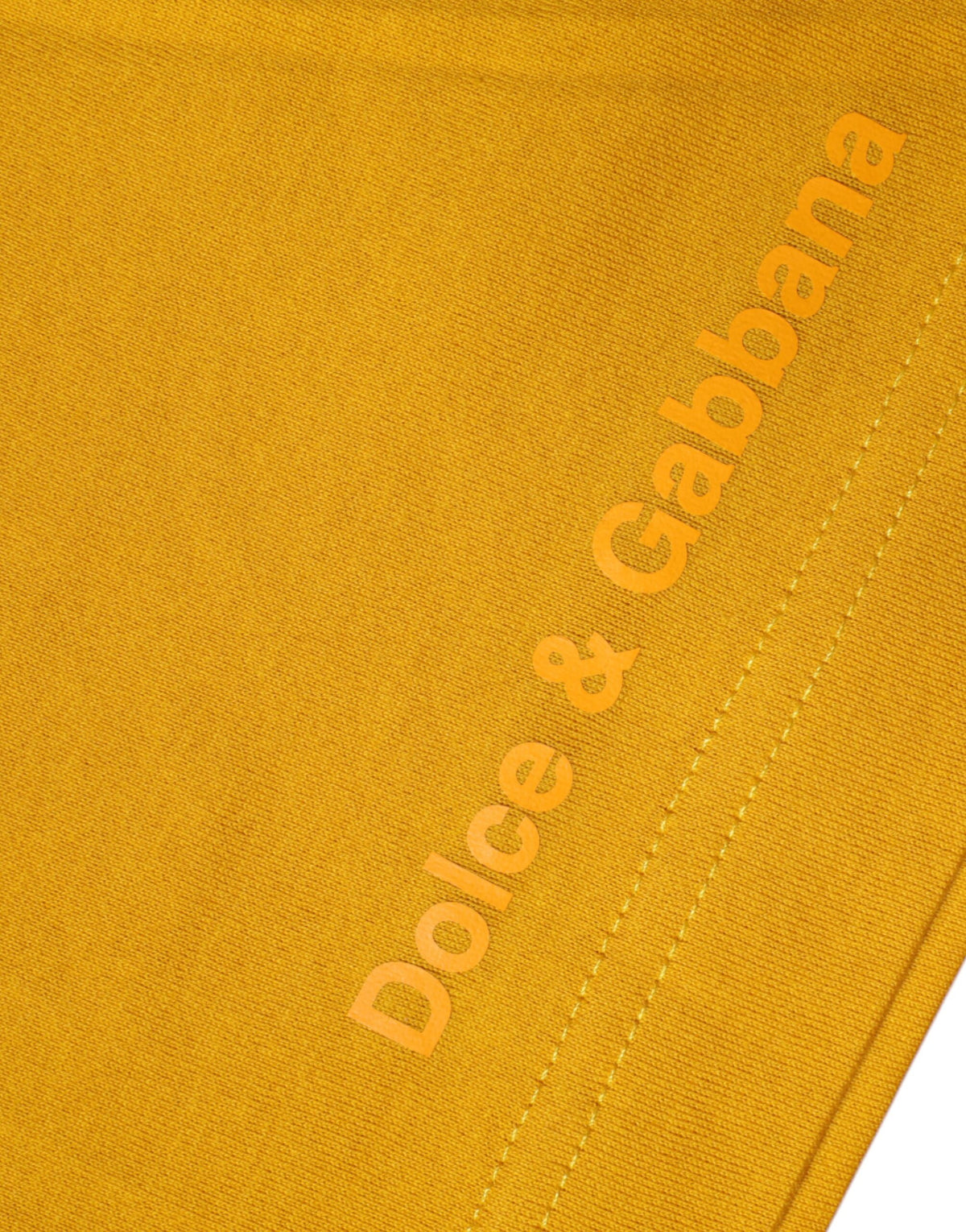 Dolce & Gabbana Dark Yellow Logo Crew Neck Short Sleeves Men's T-shirt