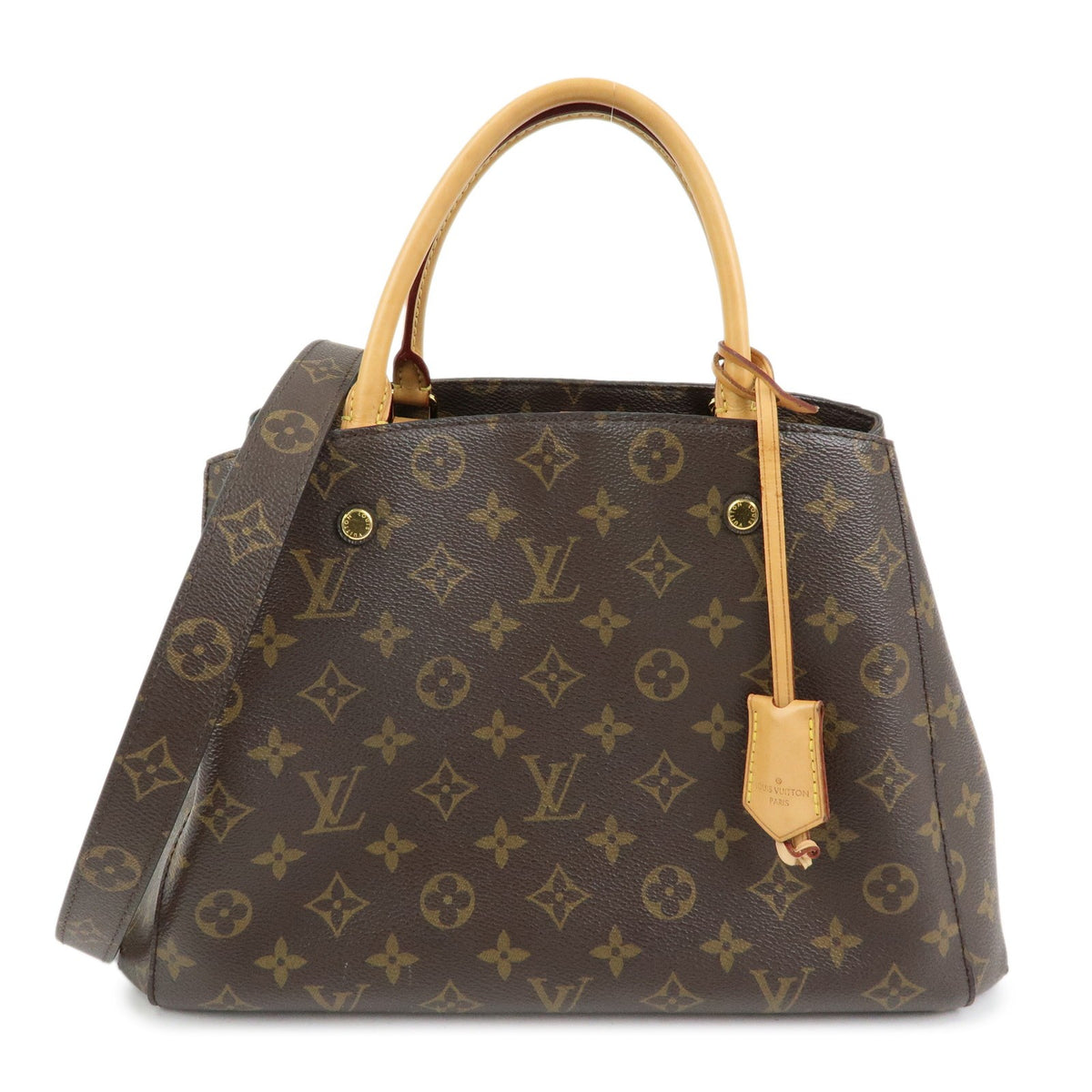 Louis Vuitton Montaigne Monogram Canvas Brown Canvas Handbag (Pre-Owned)