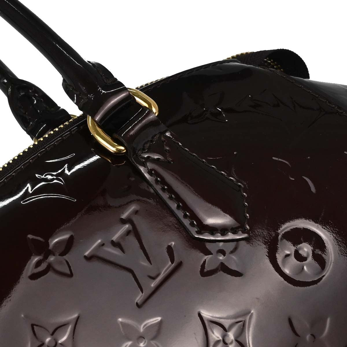 Louis Vuitton Sherwood Monogram Vernis Purple Patent_Leather Handbag (Pre-Owned)