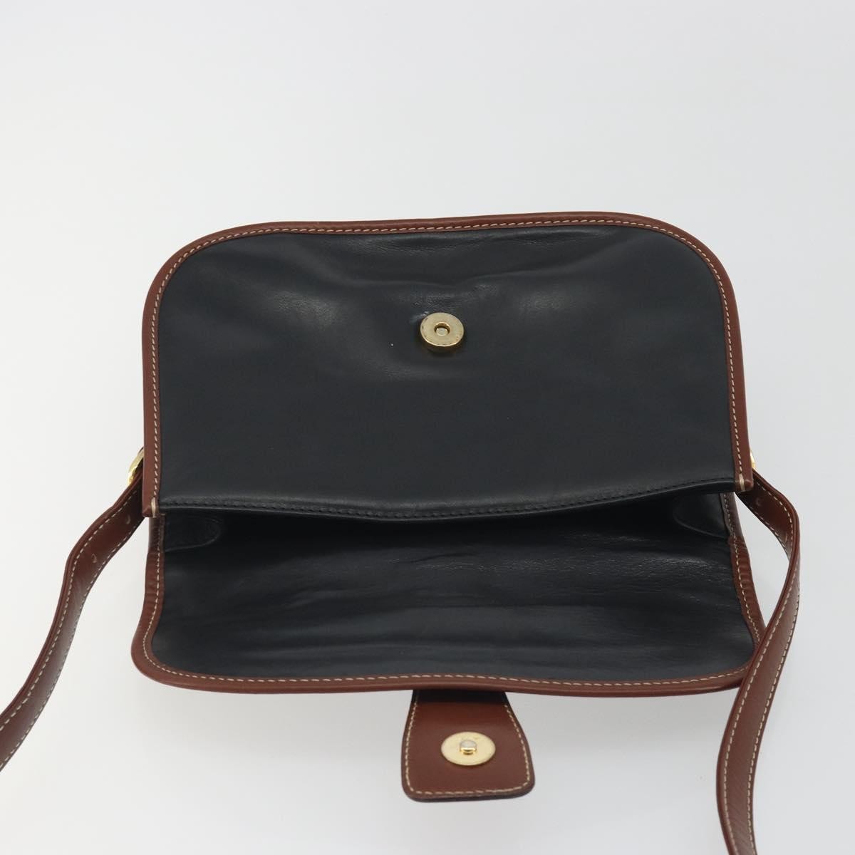 Celine Vintage Flap Leather Black Leather Shoulder Bag Bag (Pre-Owned)