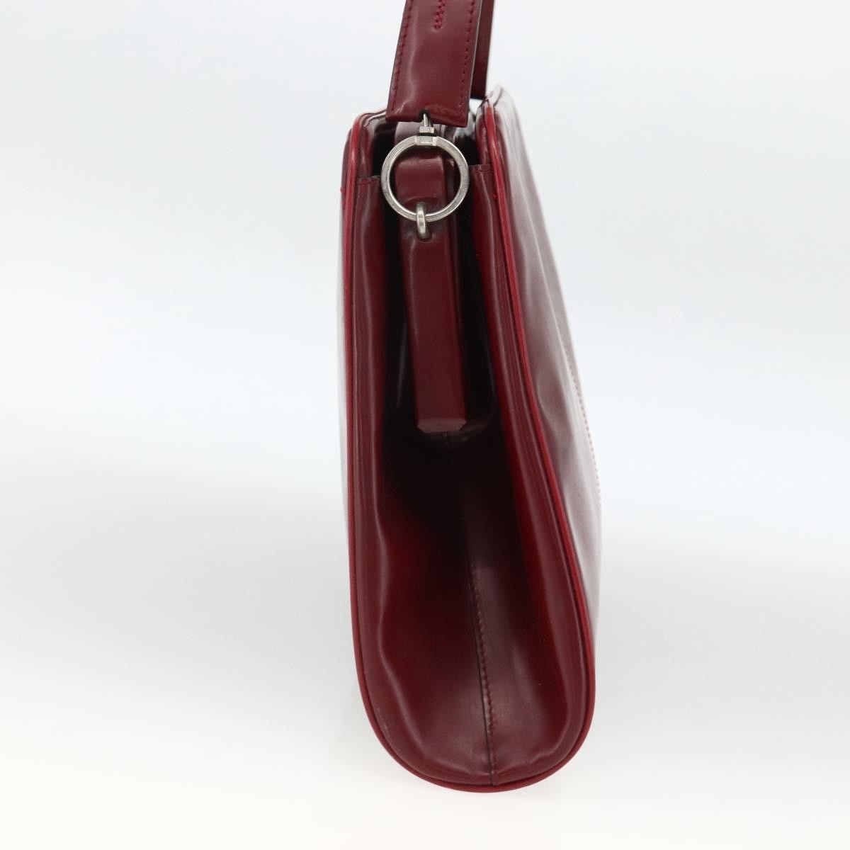 Prada Vintage Leather Burgundy Leather Handbag (Pre-Owned)