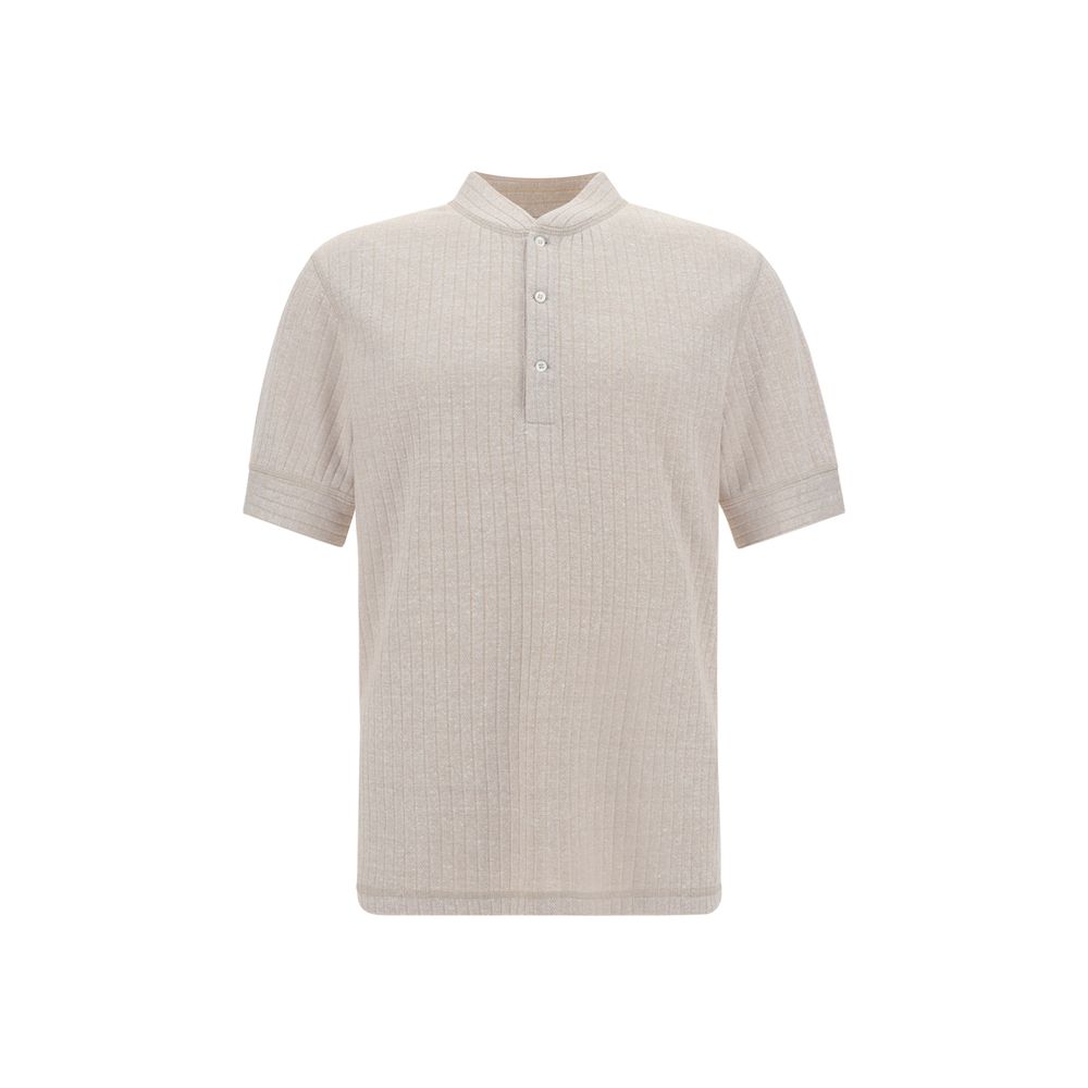 Brunello Cucinelli Linen Polo Men's Shirt