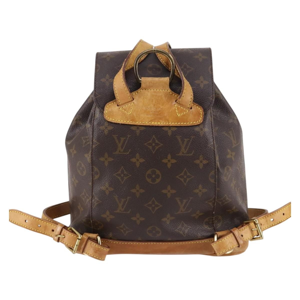 Louis Vuitton Vintage Montsouris Monogram Canvas Brown Canvas Backpack Bag (Pre-Owned)