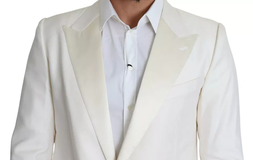 Dolce & Gabbana White Silk Single Breasted SARTORIA Men's Blazer (Pre-Owned)