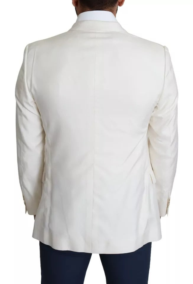 Dolce & Gabbana White Silk Single Breasted SARTORIA Men's Blazer (Pre-Owned)