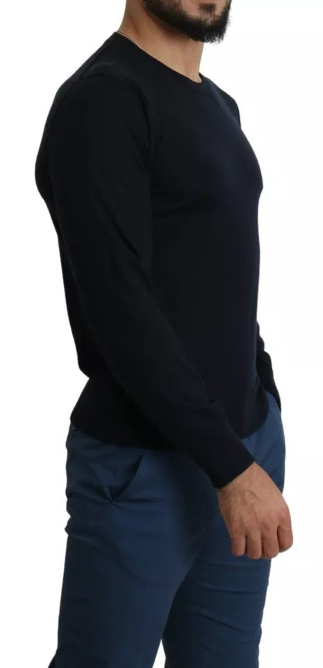 Dolce & Gabbana Black Cashmere Crew Neck Sweatshirt Men's Sweater (Pre-Owned)
