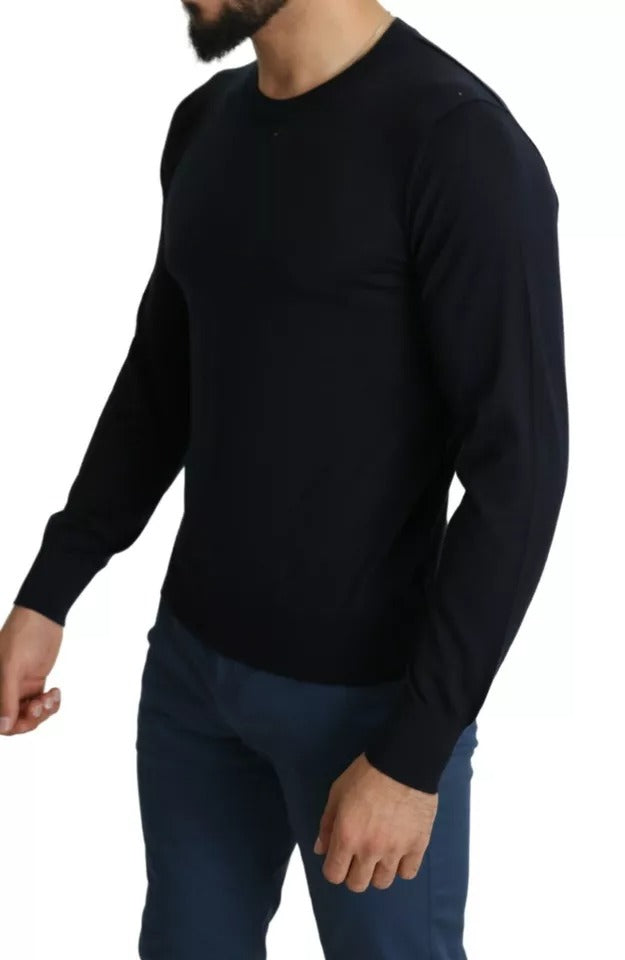 Dolce & Gabbana Black Cashmere Crew Neck Sweatshirt Men's Sweater (Pre-Owned)