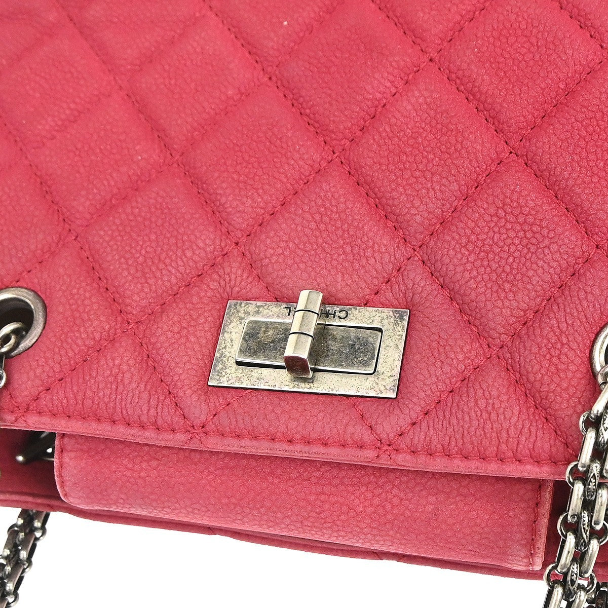 Chanel Reissue Tote Quilted Leather Red Leather Tote Bag Bag (Pre-Owned)