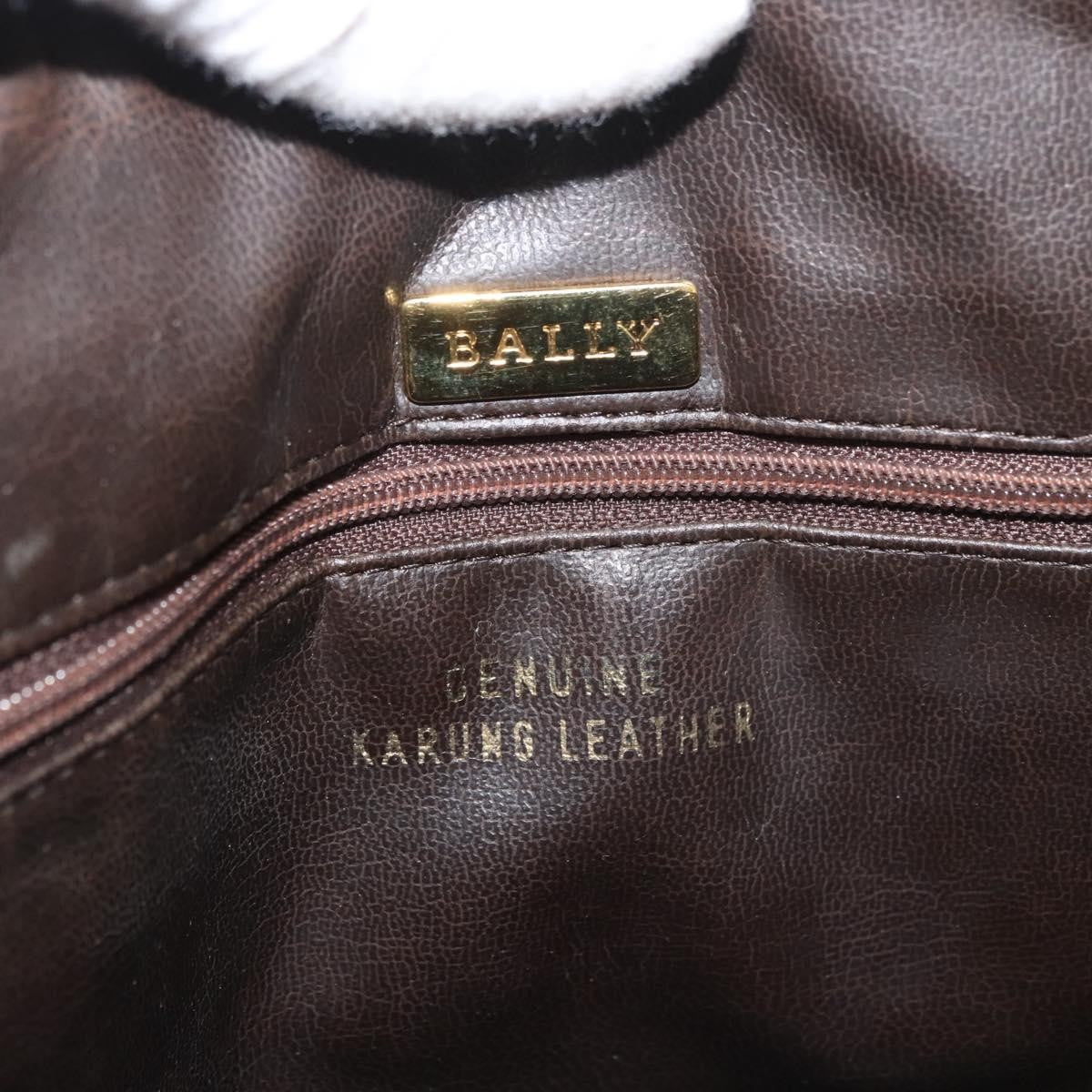 Bally Vintage Leather Brown Leather Handbag (Pre-Owned)