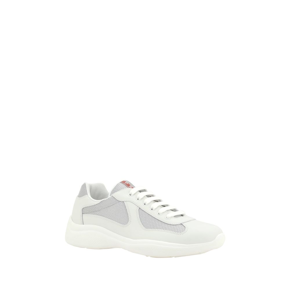 Prada White Polyamide Low Top Men's Sneakers