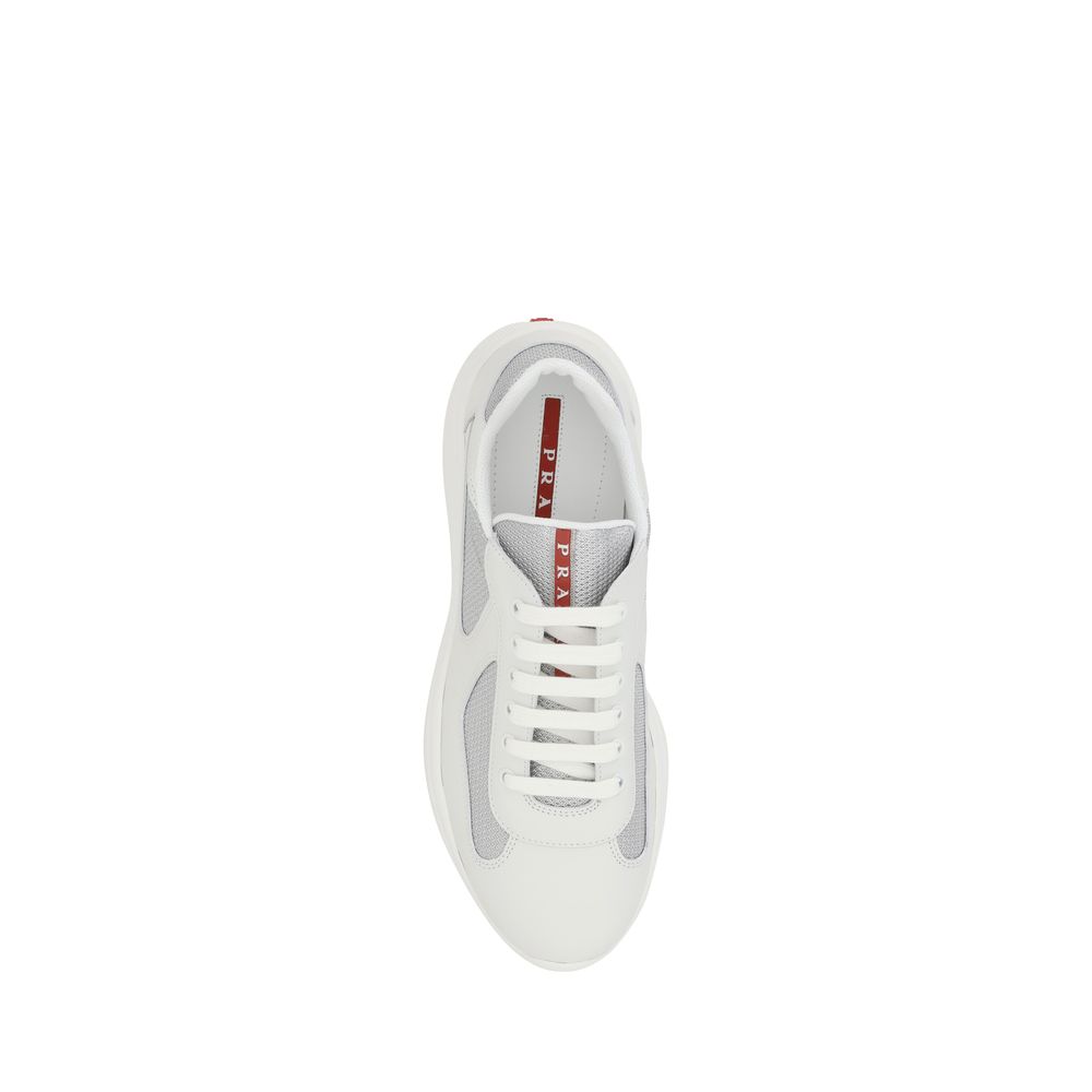 Prada White Polyamide Low Top Men's Sneakers