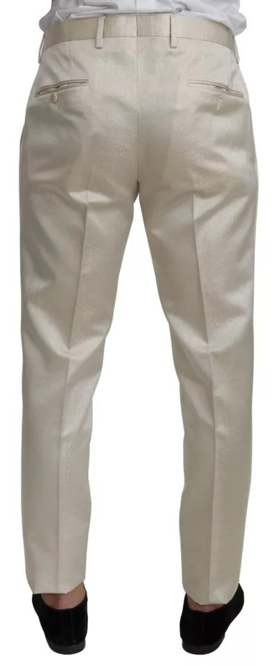 Dolce & Gabbana Beige Wool Crème 3 Piece SICILIA Shawl Men's Suit