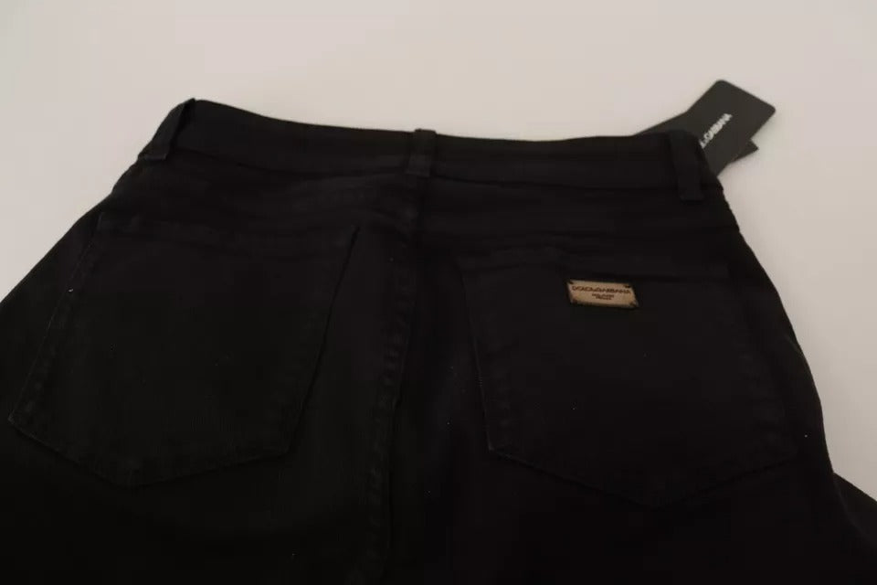 Dolce & Gabbana Black Cotton Stretch Skinny Denim Women's Jeans