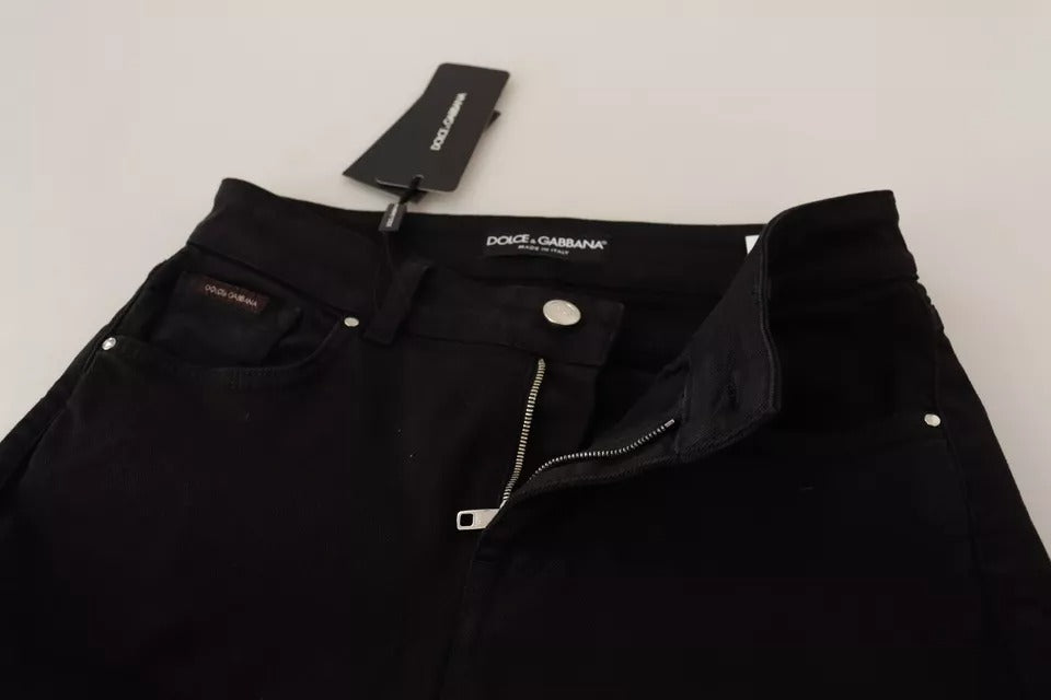 Dolce & Gabbana Black Cotton Stretch Skinny Denim Women's Jeans