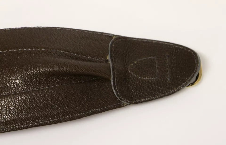 Dolce & Gabbana Brown D&G Leather Linnen Logo Women's Belt