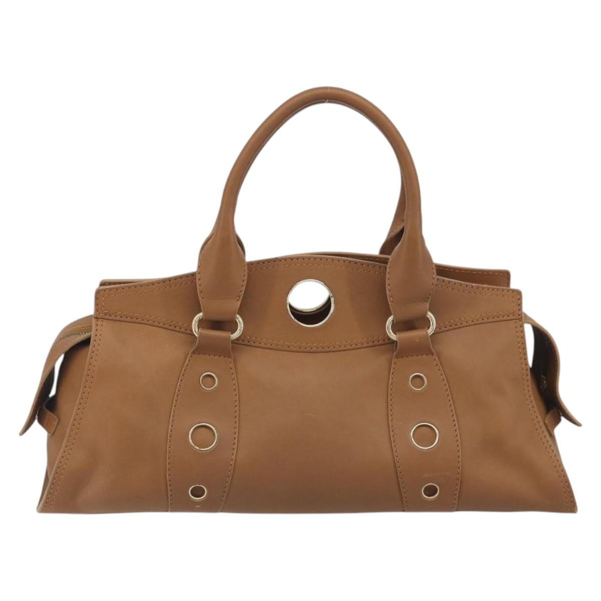 Celine Vintage Leather Brown Leather Handbag (Pre-Owned)