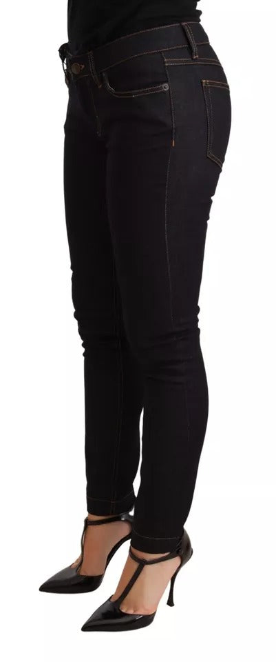 Dolce & Gabbana Blue Cotton Stretch Slim Fit Denim Women's Jeans (Pre-Owned)
