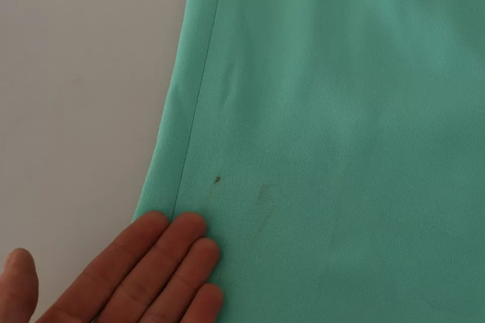 Dolce & Gabbana Mint Green Viscose Pencil Cut Midi Women's Skirt (Pre-Owned)