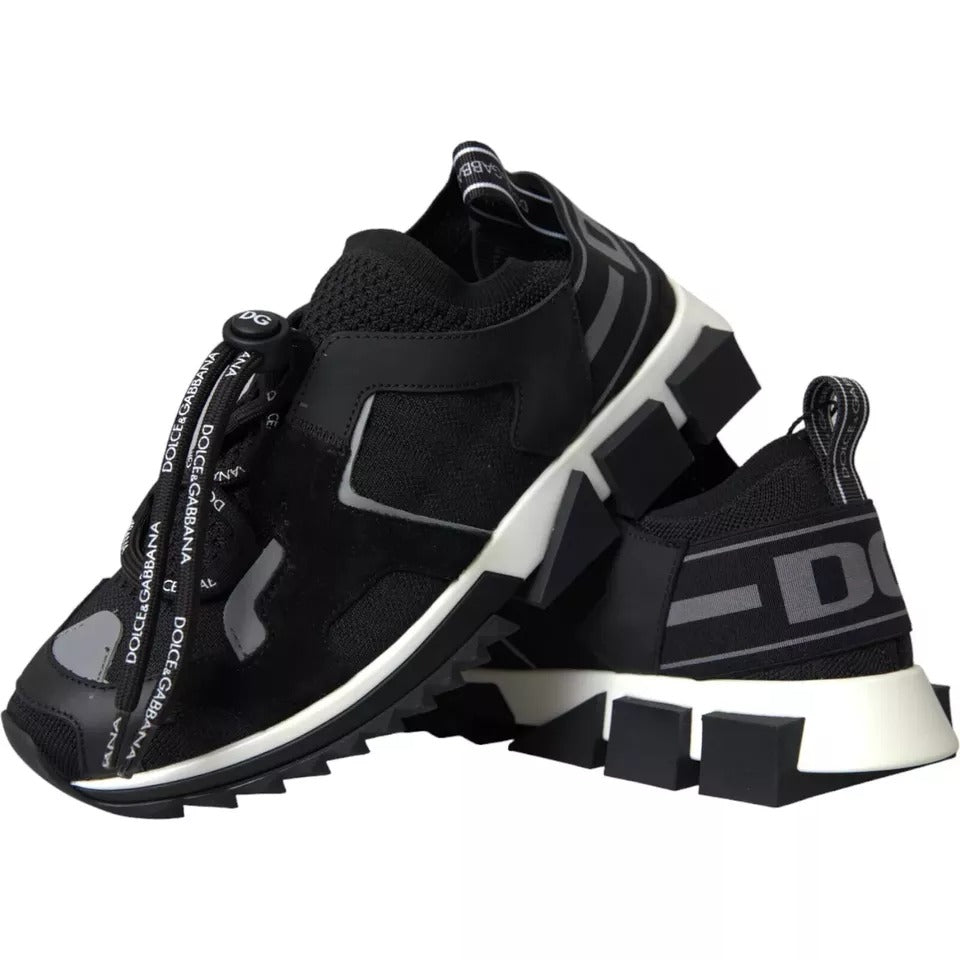 Dolce & Gabbana Black White Logo Sorrento Mens Sneakers Men's Shoes