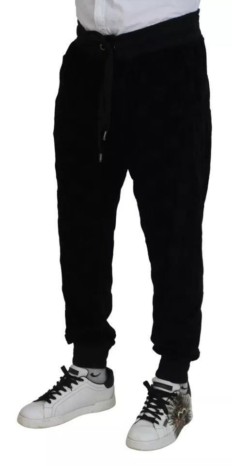 Dolce & Gabbana Black Cotton Skinny Jogger SweatMen's Men's Pants (Pre-Owned)
