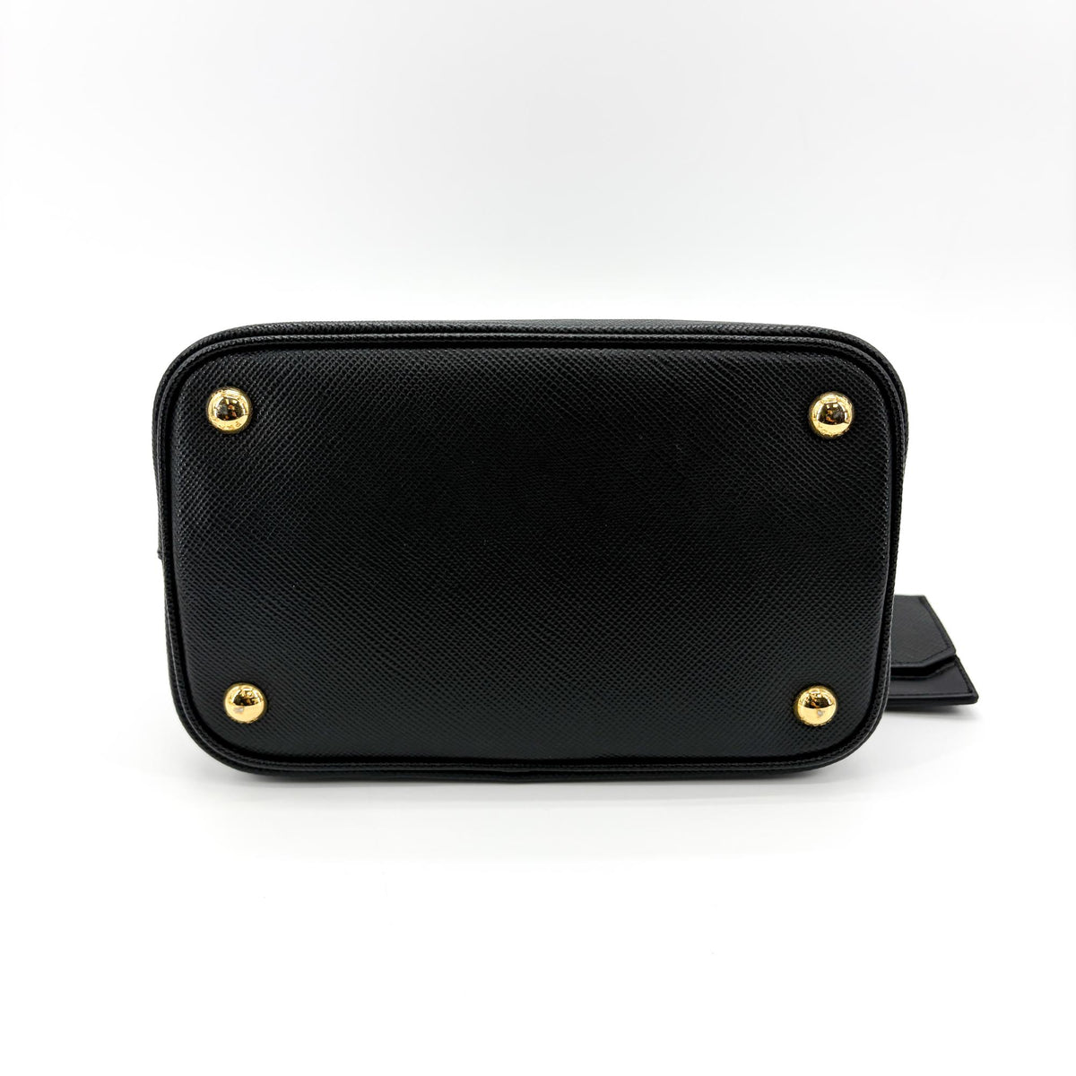 Prada Panier Bucket Saffiano Leather Black Leather Handbag (Pre-Owned)