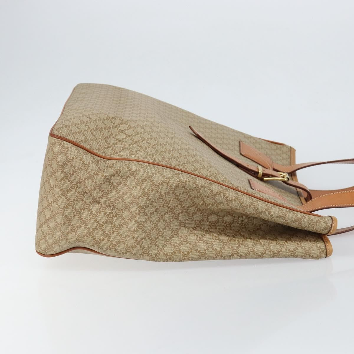 Celine Macadam Shoulder Pvc Leather Beige Canvas Shoulder Bag Bag (Pre-Owned)