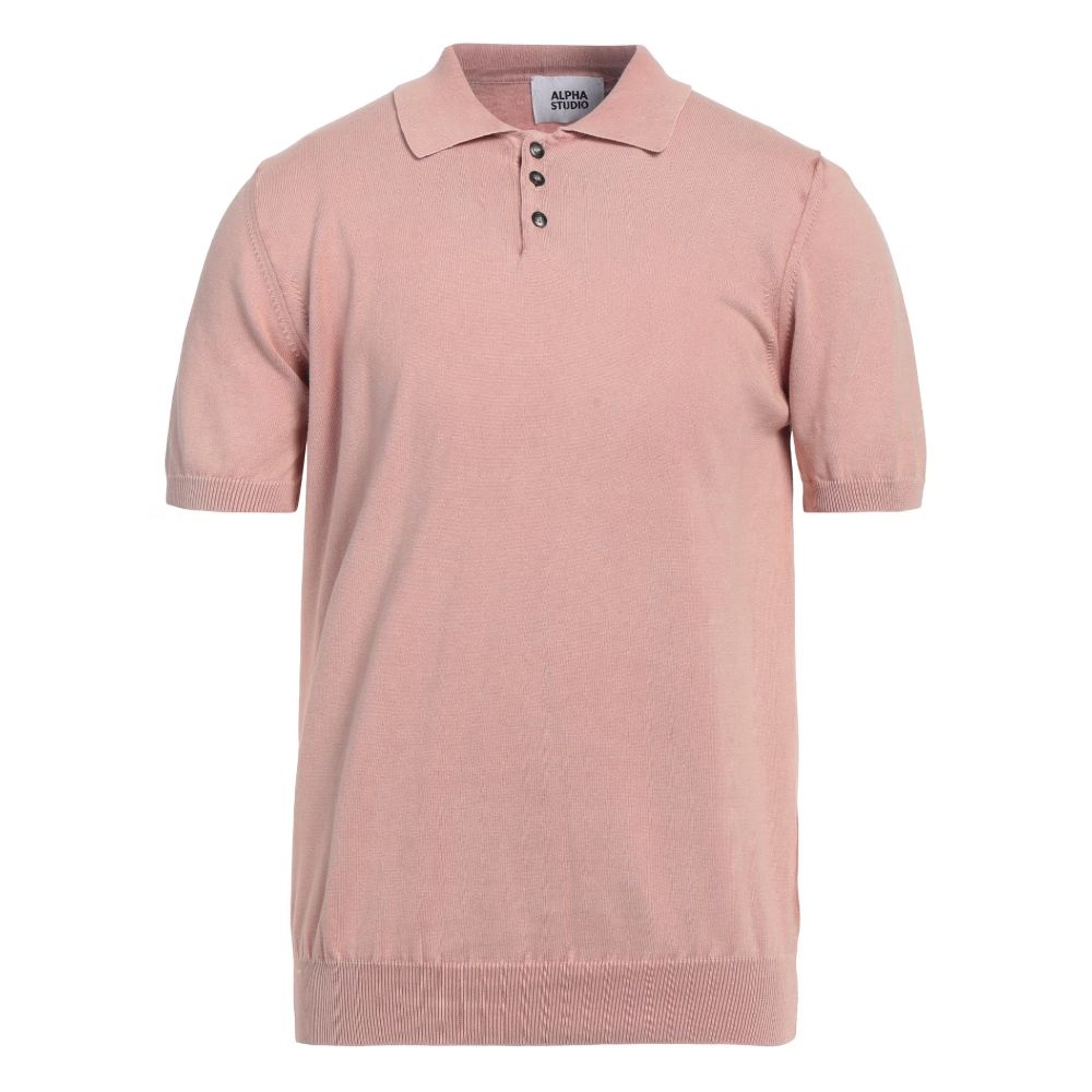 Alpha Studio Pink Cotton Polo Men's Shirt
