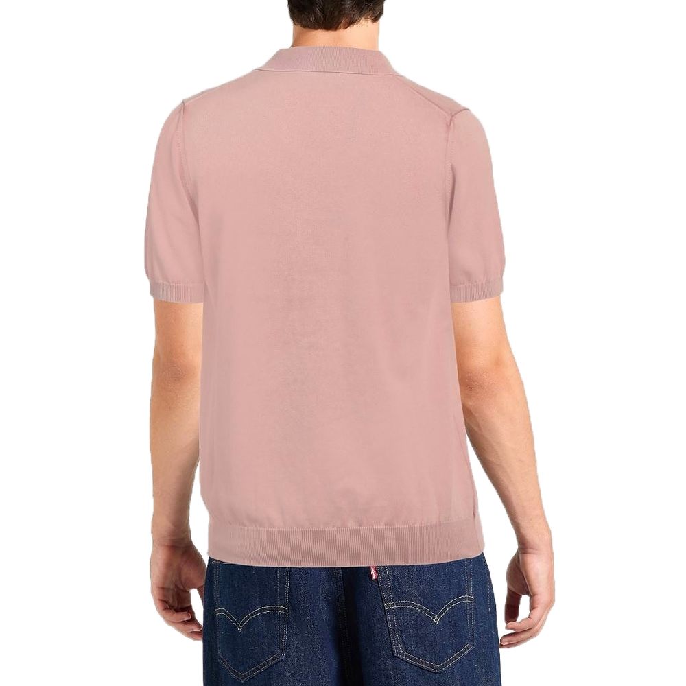Alpha Studio Pink Cotton Polo Men's Shirt