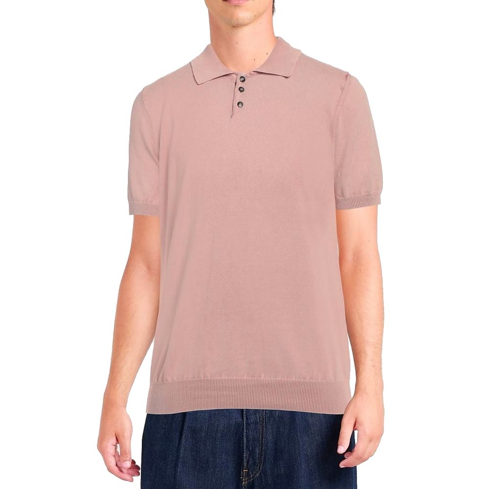 Alpha Studio Pink Cotton Polo Men's Shirt
