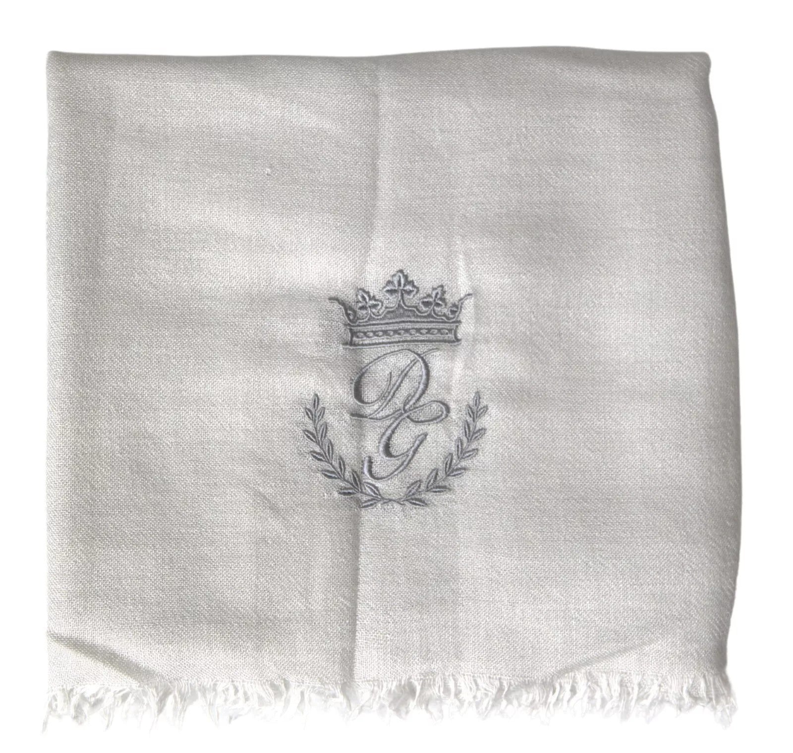 Dolce & Gabbana Gray Cashmere Wrap Shawl Fringe Women's Scarf (Pre-Owned)