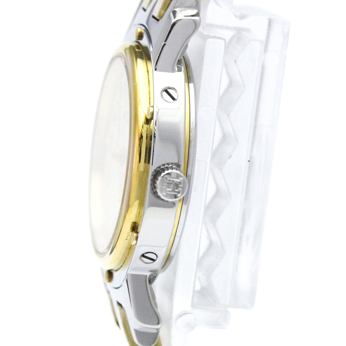 Hermes Clipper Quartz Stainless Steel And Plated Metal Watch (Pre-Owned)