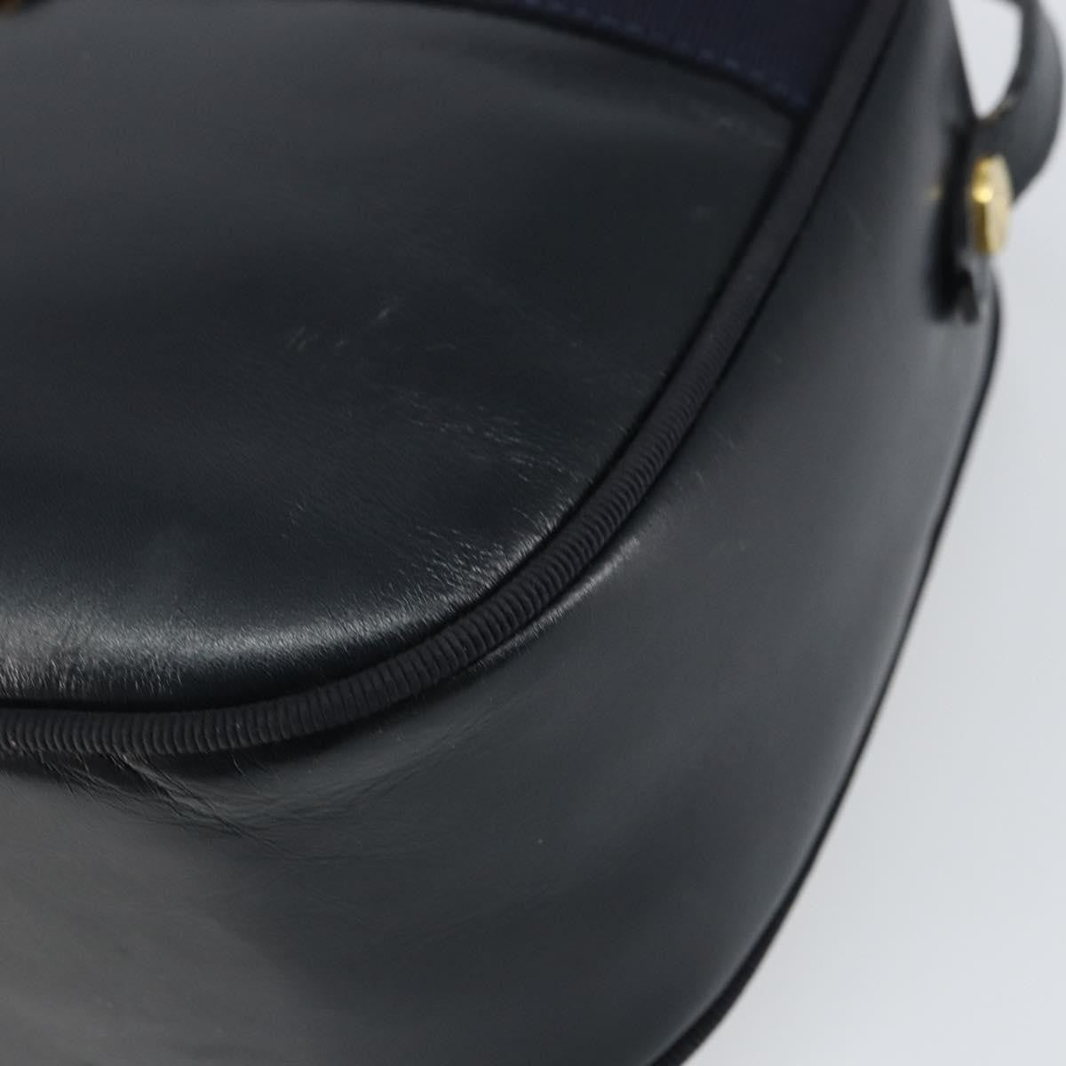 Salvatore Ferragamo Vala Leather Navy Leather Shoulder Bag Bag (Pre-Owned)