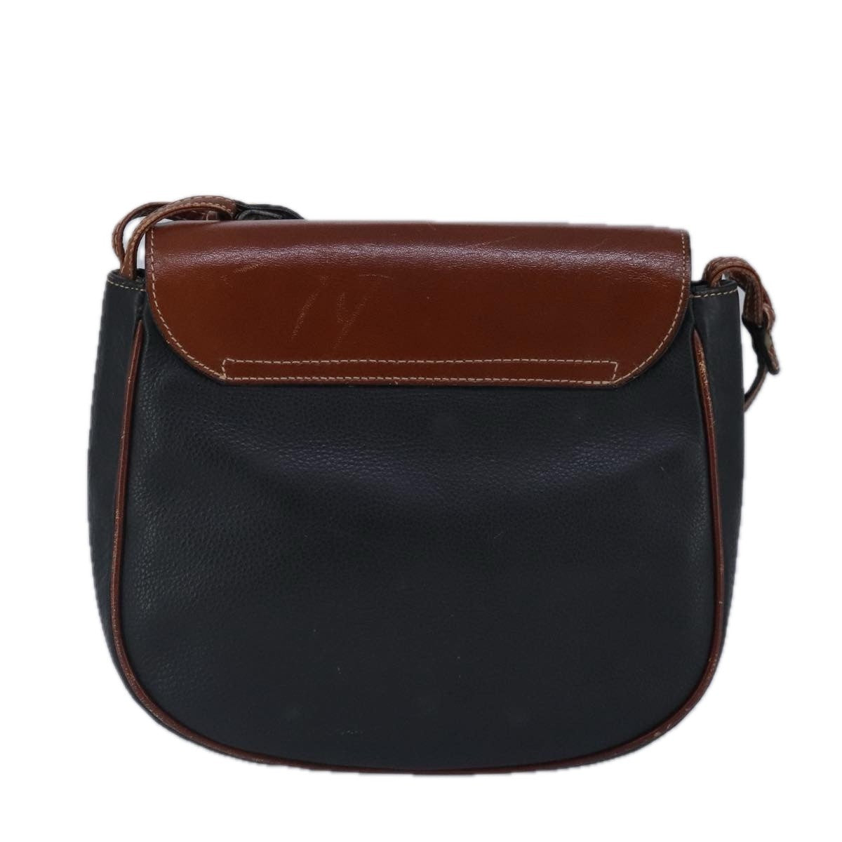 Bally Vintage Leather Brown Leather Shoulder Bag Bag (Pre-Owned)