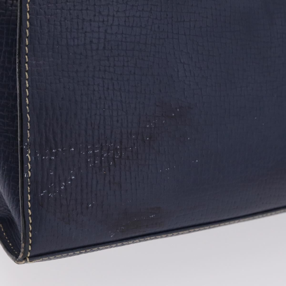 Loewe Tote Leather Navy Leather Tote Bag Bag (Pre-Owned)