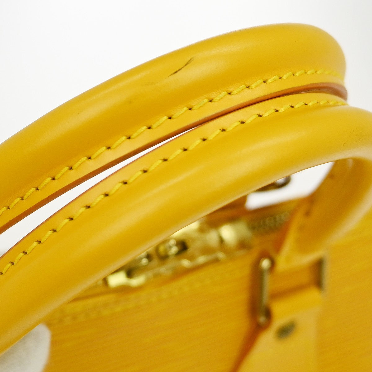 Louis Vuitton Alma Epi Yellow Leather Handbag (Pre-Owned)