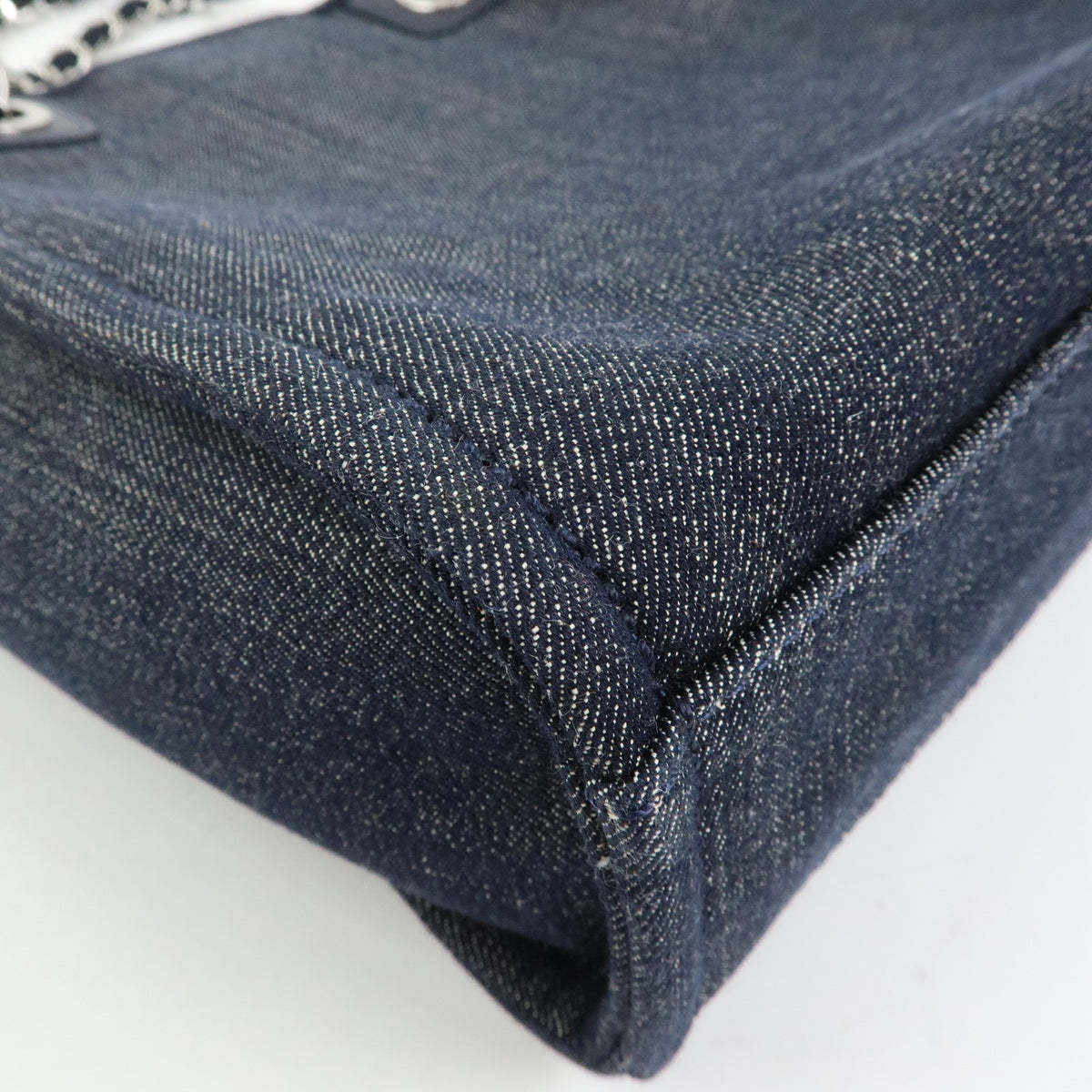 Chanel Deauville Denim Blue Denim_Jeans Tote Bag Bag (Pre-Owned)