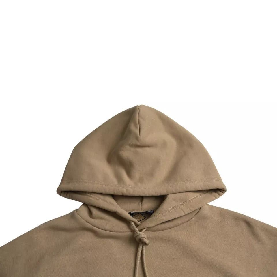 Balenciaga Brown Cotton Symbolic Molleton Bouclette Hooded Men's Sweater (Pre-Owned)