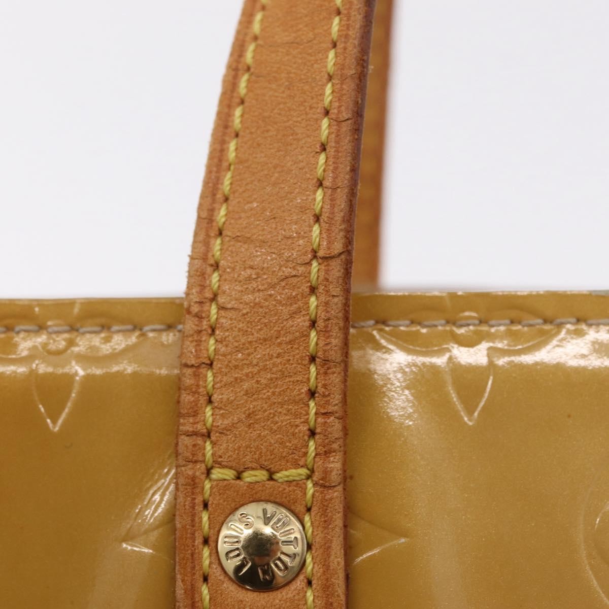 Louis Vuitton Reade Monogram Vernis Beige Patent_Leather Handbag (Pre-Owned)